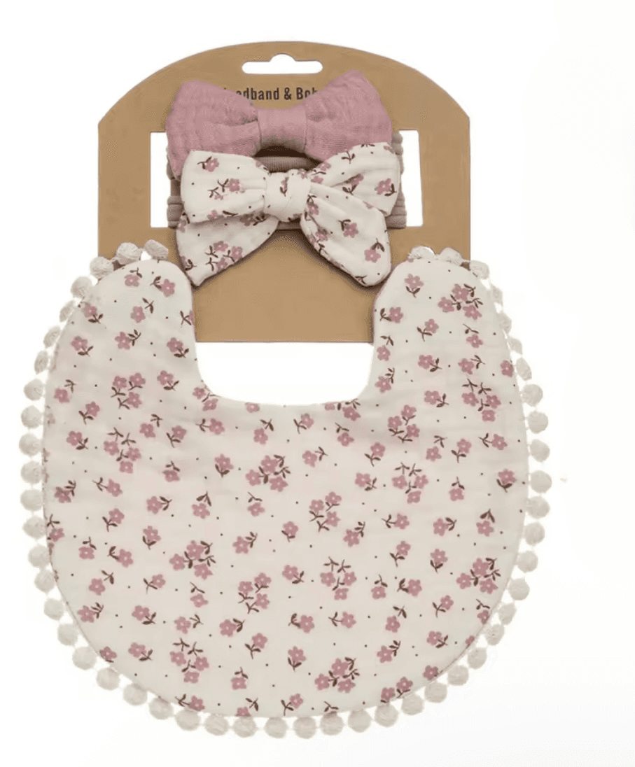 Seemly Toys Set portikla i trake za kosu za bebe, 3 komada, Roze