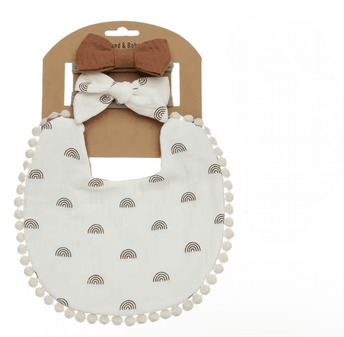 Seemly Toys Set portikla i trake za kosu za bebe, 3 komada, Beli