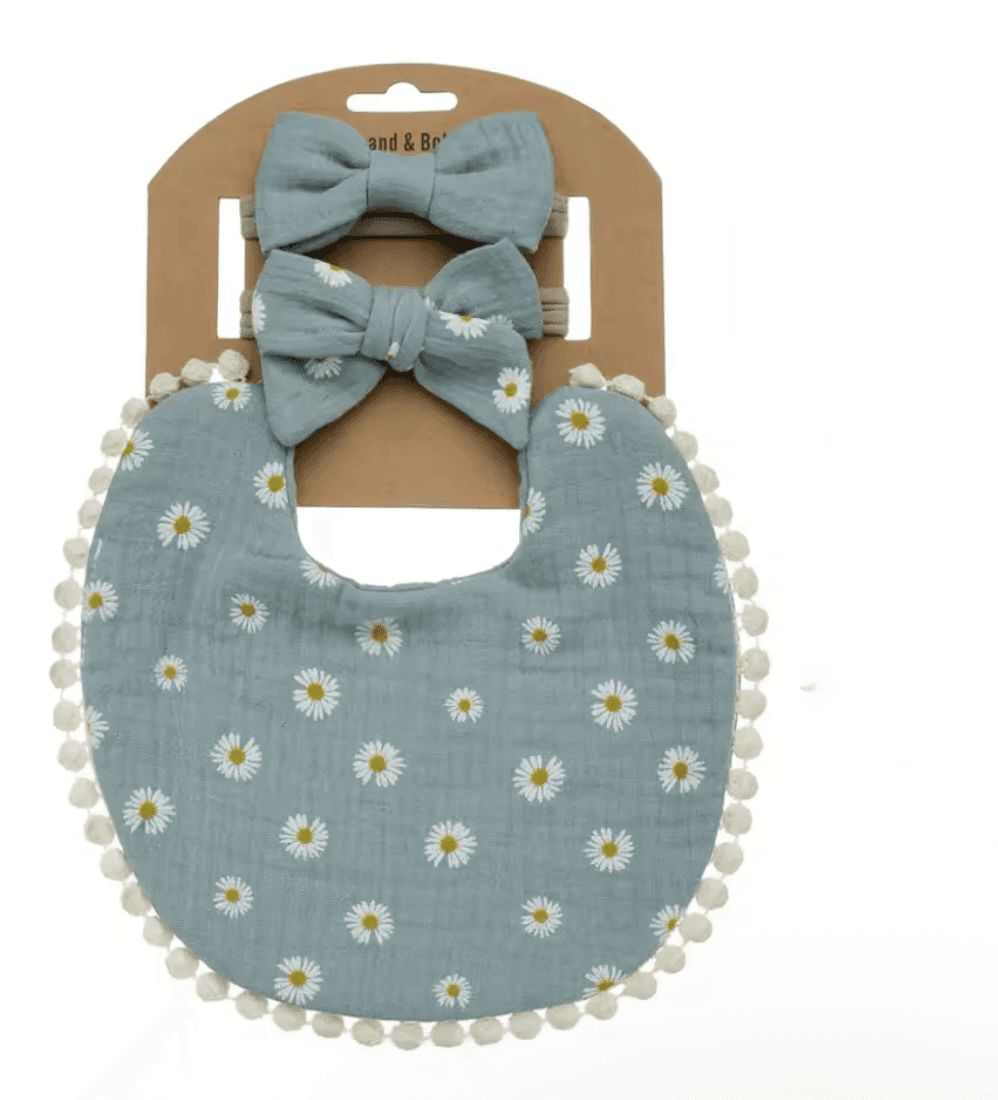 Seemly Toys Set portikla i trake za kosu za bebe, 3 komada, Menta