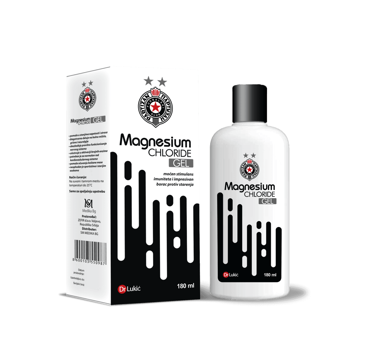 Dr Lukić Partizan Magnezijum hlorid gel, 180ml