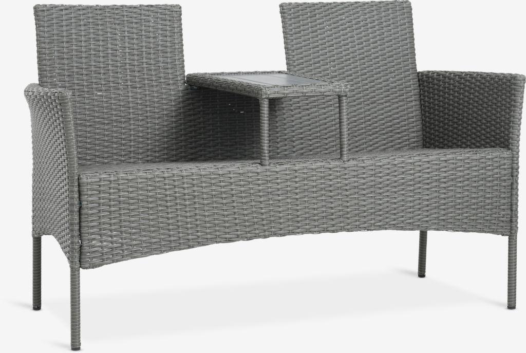 Linnea Baštenska klupa 138x61cm, Siva