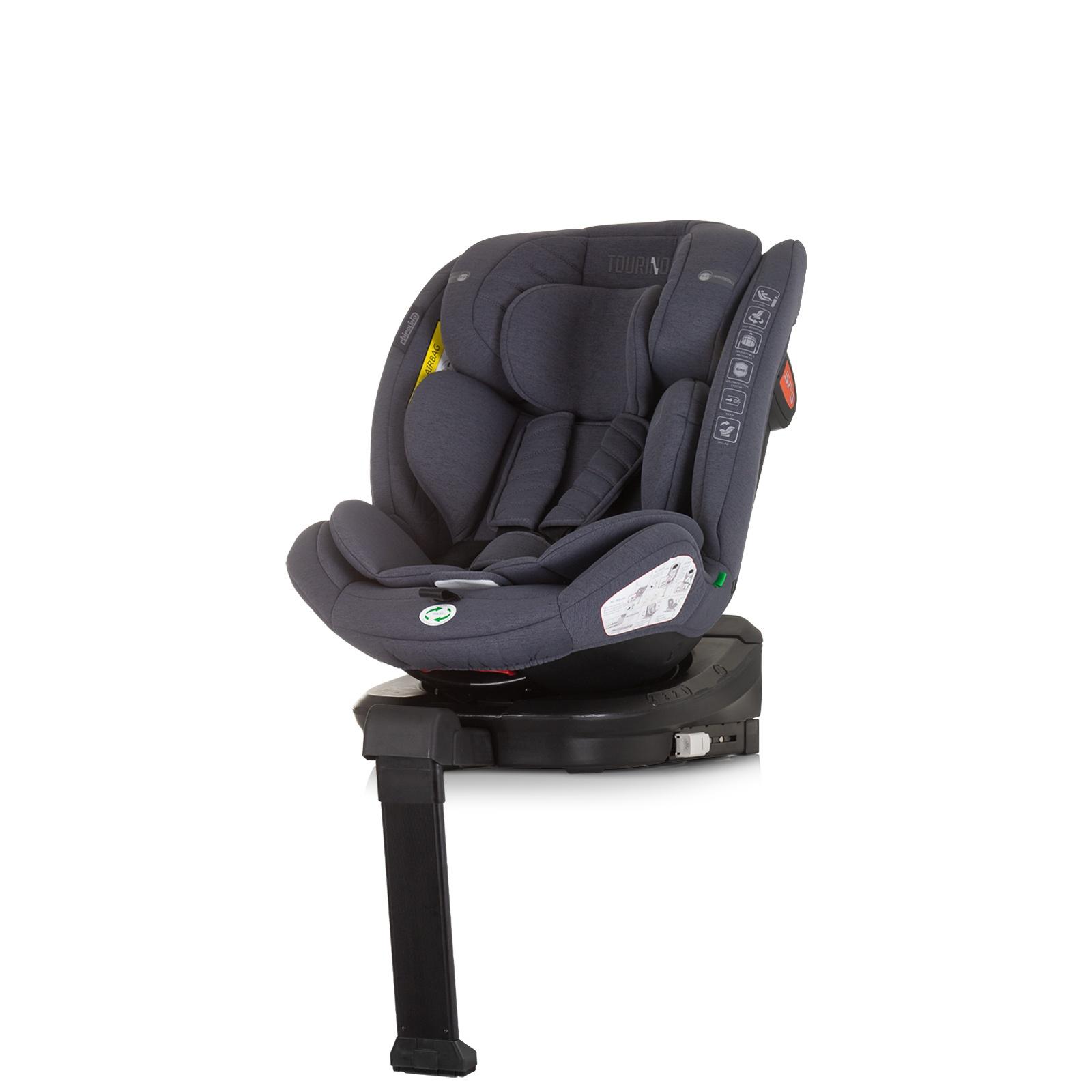 CHIPOLINO Auto sedište Tourino, 40-150cm, Isofix, Tamnosivo