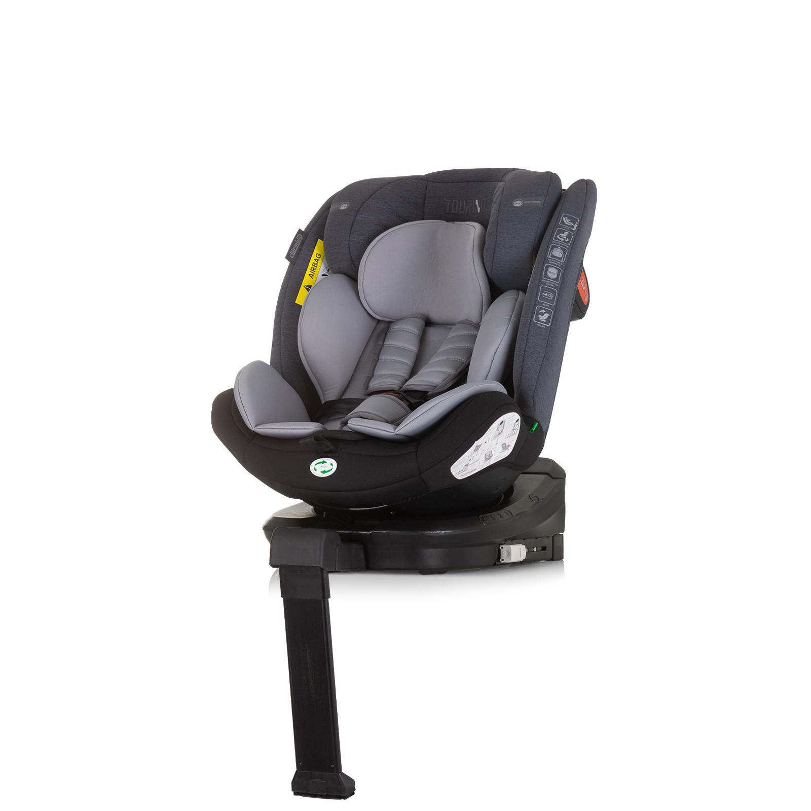 CHIPOLINO Auto sedište Tourino, 40-150cm, Isofix, Sivo