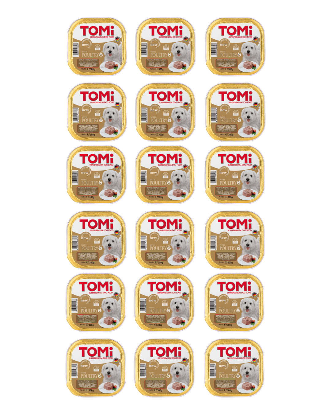 TOMI Pašteta za pse, Živina, 300g, 18kom