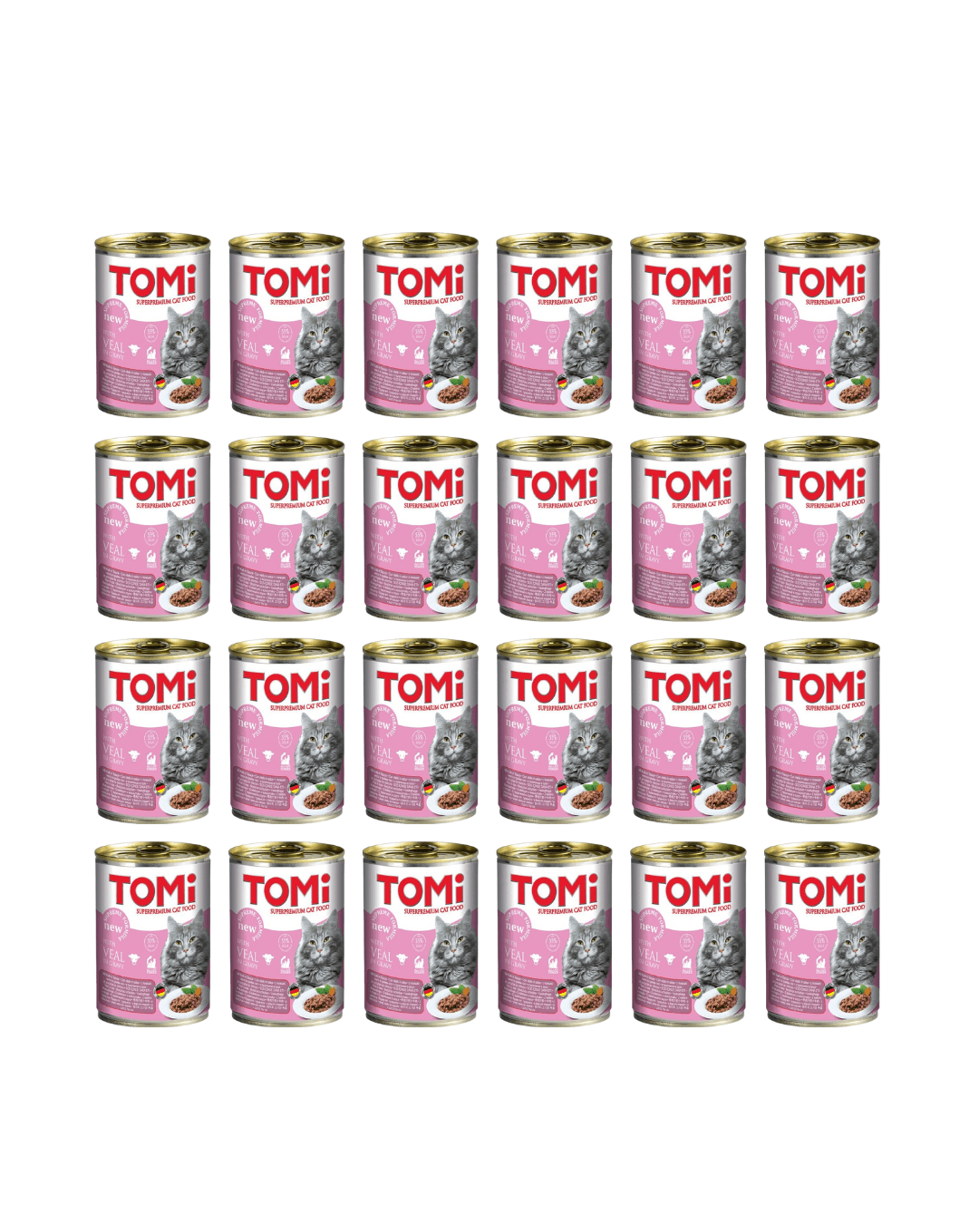 TOMI Hrana za mačke teletina konzerva, 400g, 24kom
