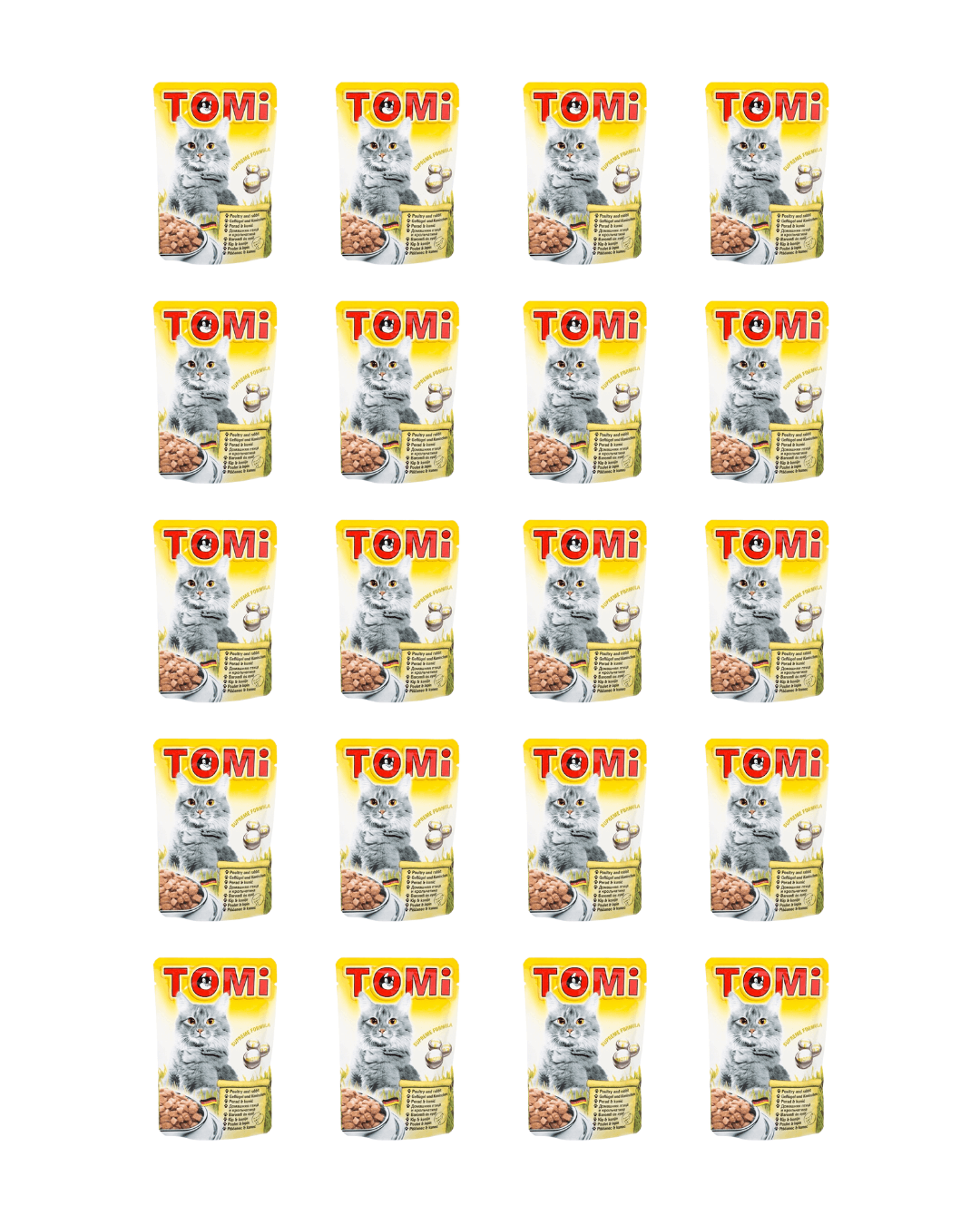 TOMI Vlažna hrana za mačke sa piletinom i zečetinom Adult, 100g, 20kom