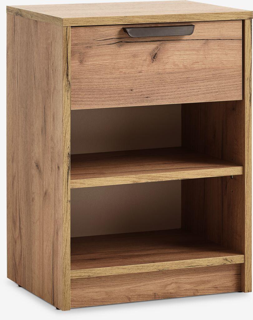 Linnea Noćni ormarić, 41x57x33cm, Smeđi