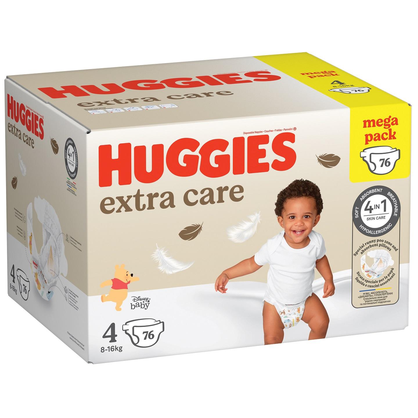 Huggies Pelene Extra Care Box, (4), 8-16kg, 76 komada