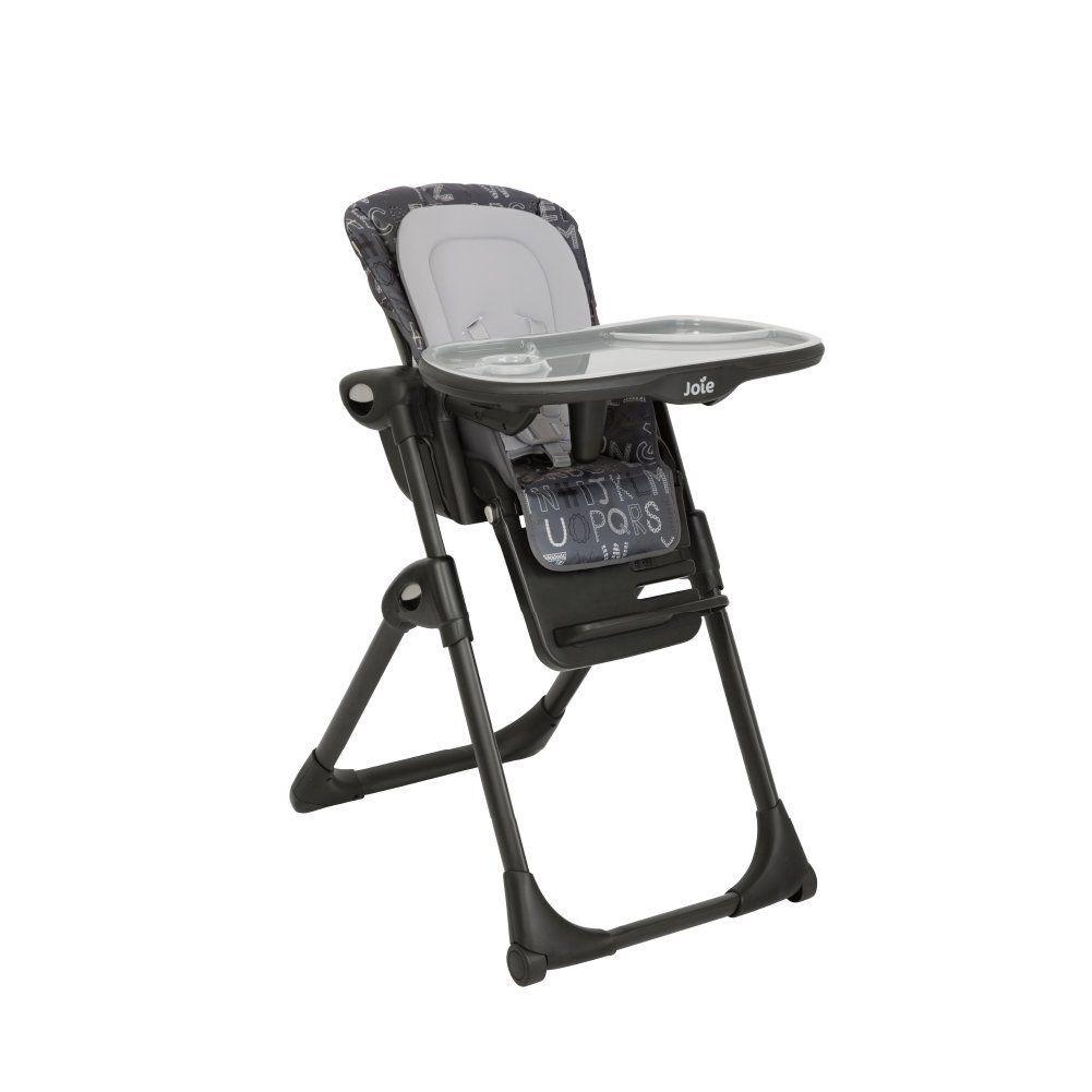 JOIE Hranilica za bebe Mimzy Recline, 2u1, ABC Charcoal, Crna