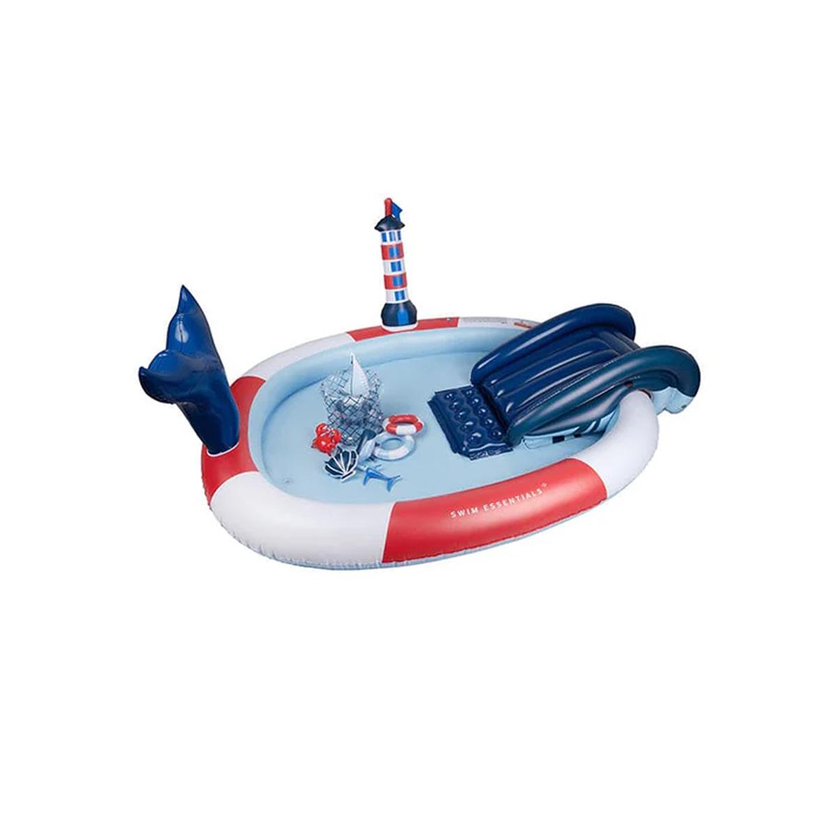 Swim Essentials Dečiji dušek za ovdu, 203x173cm, Belo-plavi
