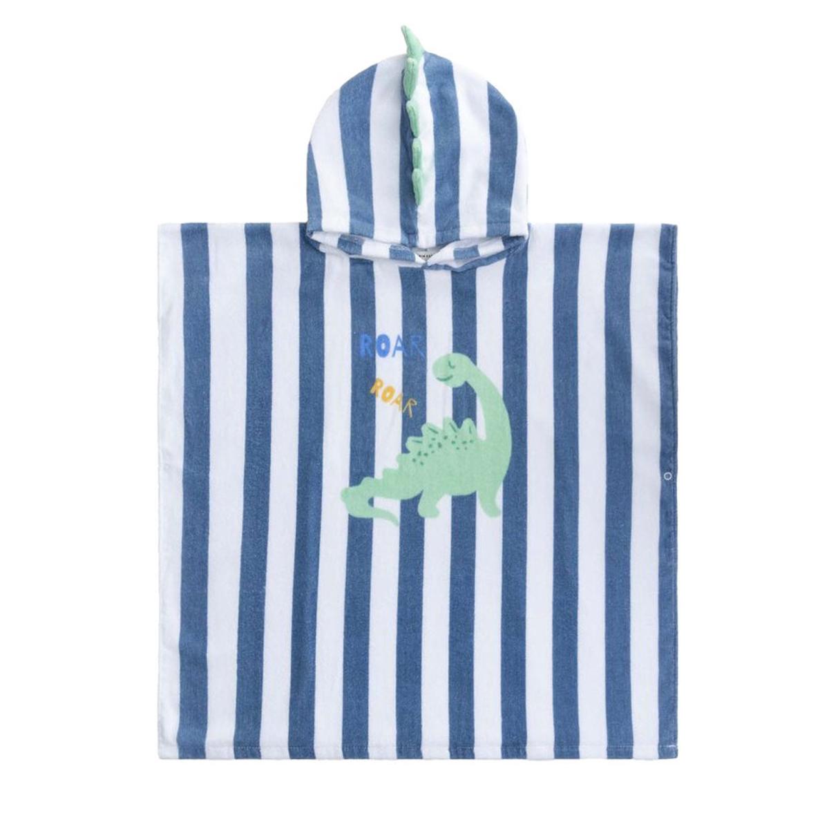Swim Essentials Pončo za plažu za dečake, Teget-beli