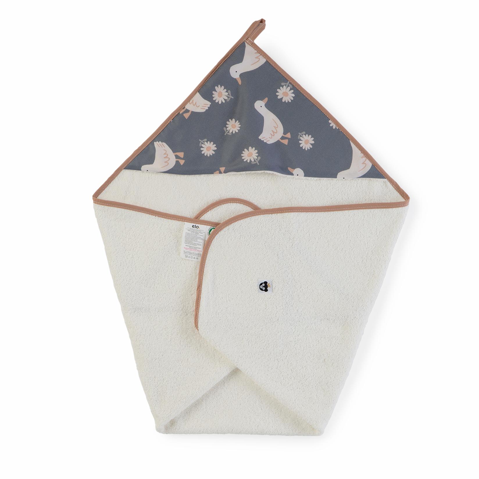 ELO. Peškir sa kapuljačom Duck pond, 80x80 cm, Teget