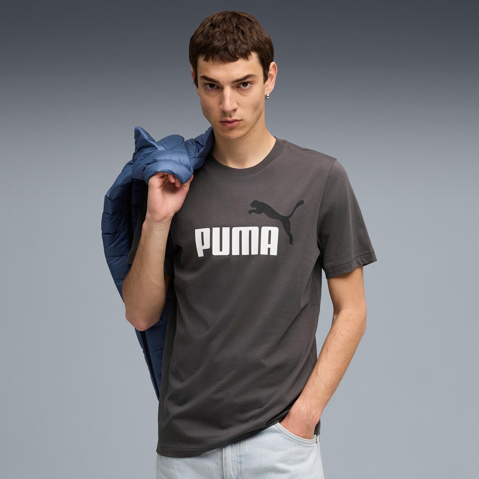 Puma Muška majica ESS 2 COLOR No. 1 Logo Tee, 684708-44, Tamnosiva