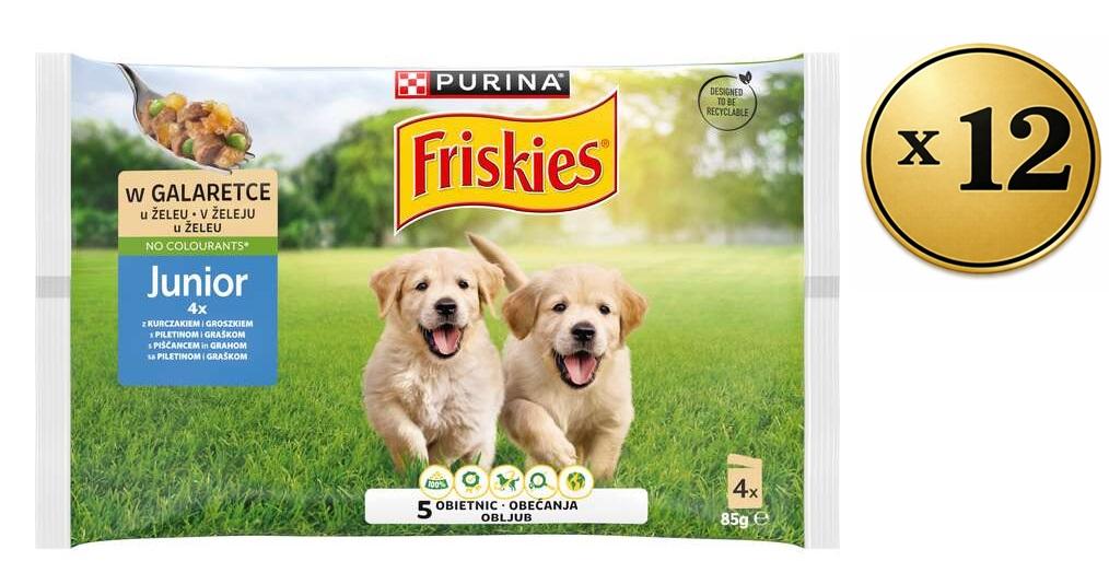 Friskies Vlažna hrana za pse junior dog prelivi u sosu Piletina, 48x85g