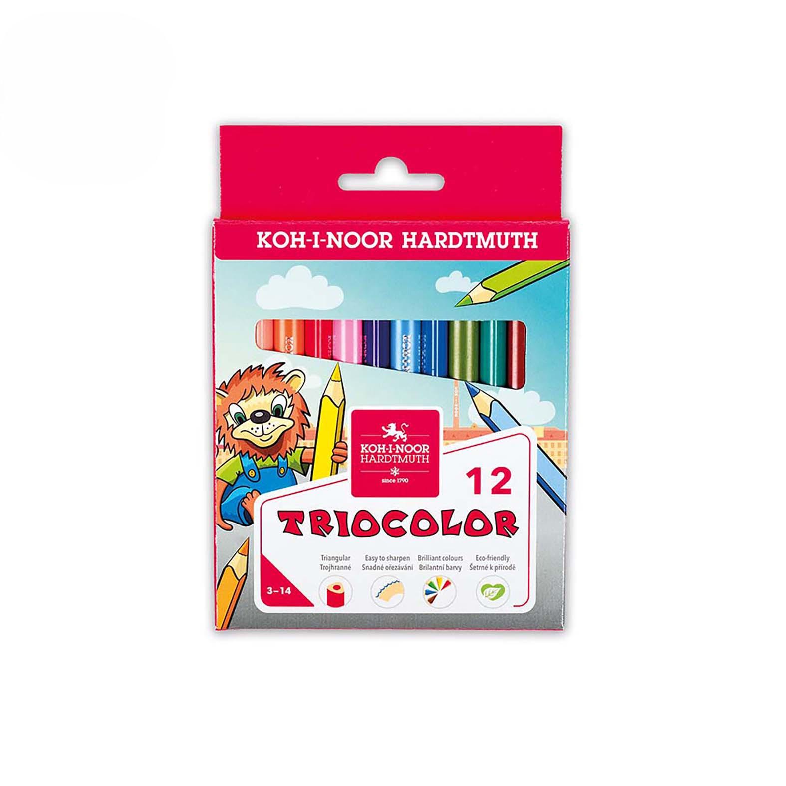 Koh-I-Noor Set drvenih bojica Tricolor 2216, 12 komada