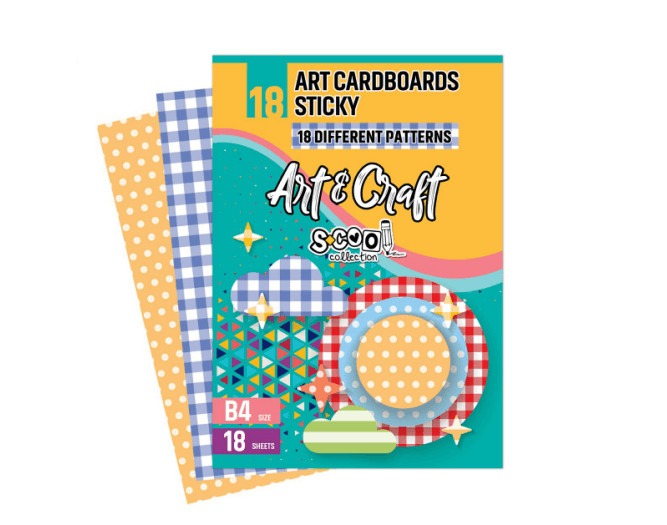 S-Cool Set samolepljevih kartona Art&Craft SC1809, B4, 18 komada