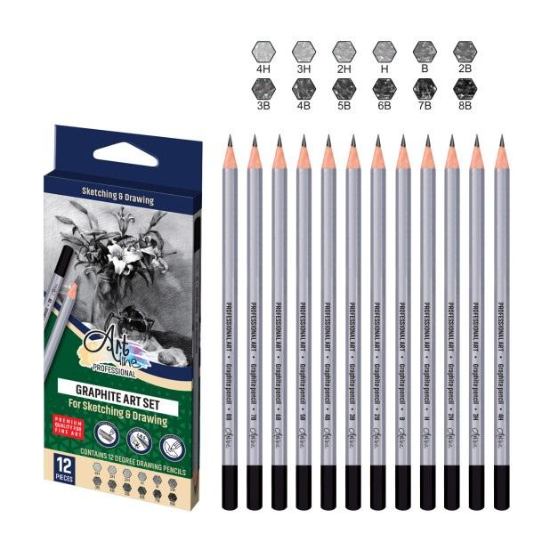 Artline Umetničke grafitne olovke po tvrdoći 4h-8b ART066, 12 komada