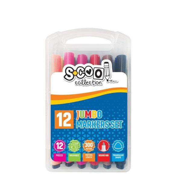 S-Cool Jumbo marker set SC2753, 12 komada