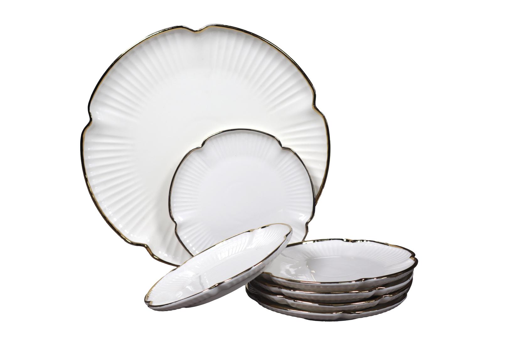 Sigma Porcelanski set za kolače WD9429, 7 komada, Beli