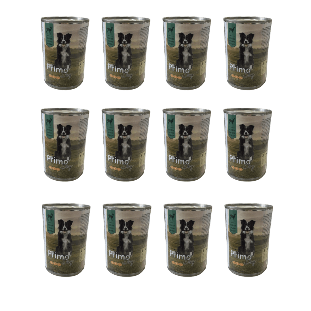 PRIMO Vlažna hrana za pse, Divljač, 1240g, 12 komada