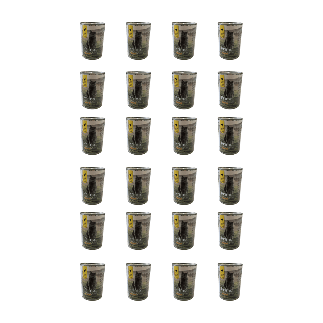 PRIMO Vlažna hrana za mačke, Živina, 415g, 24 komada
