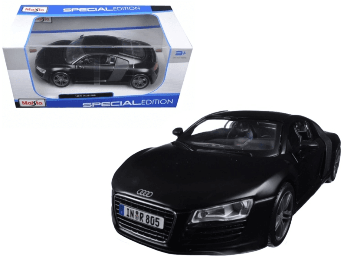 MAISTO Metalni model autića 1:24 Audi R8 crni