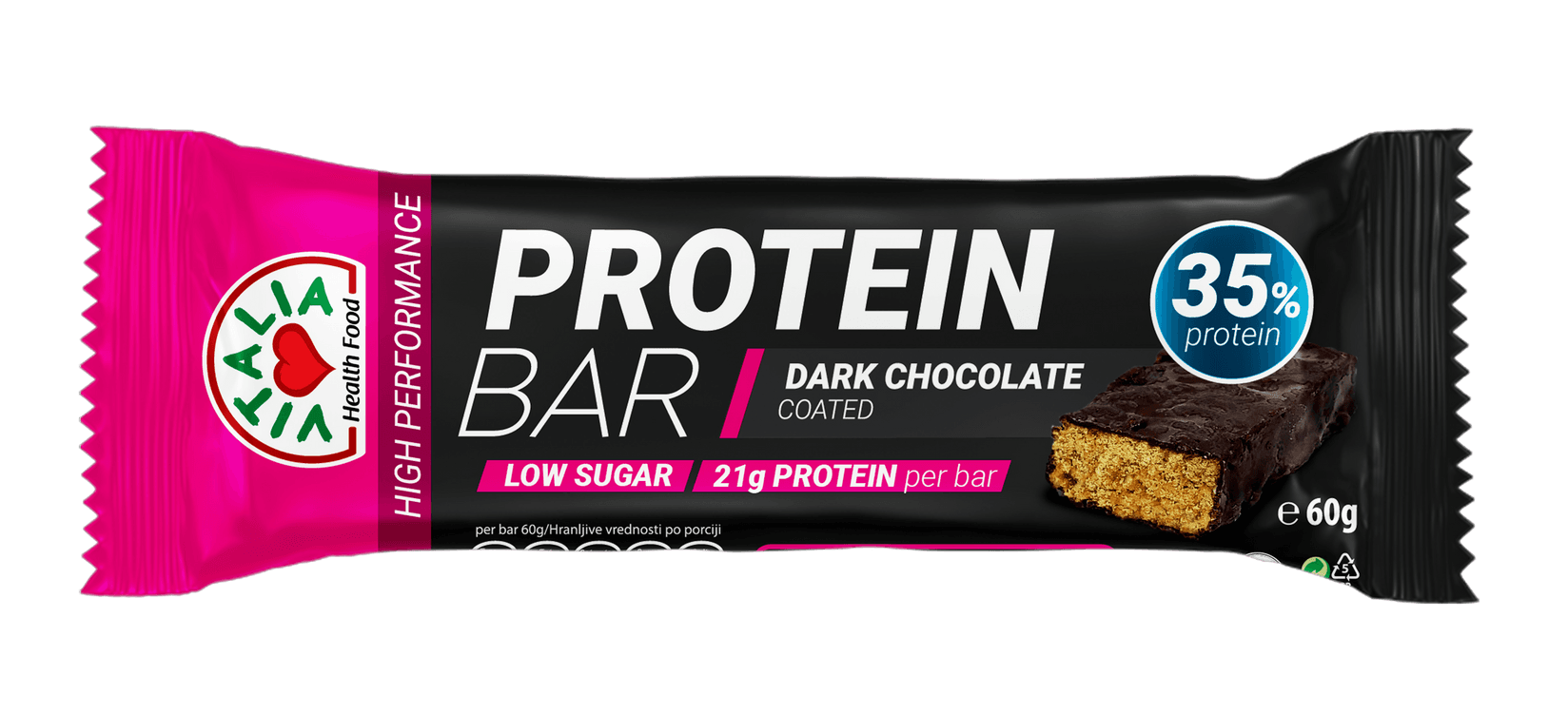Vitalia Proteinski bar, Crna čokolada, 60g
