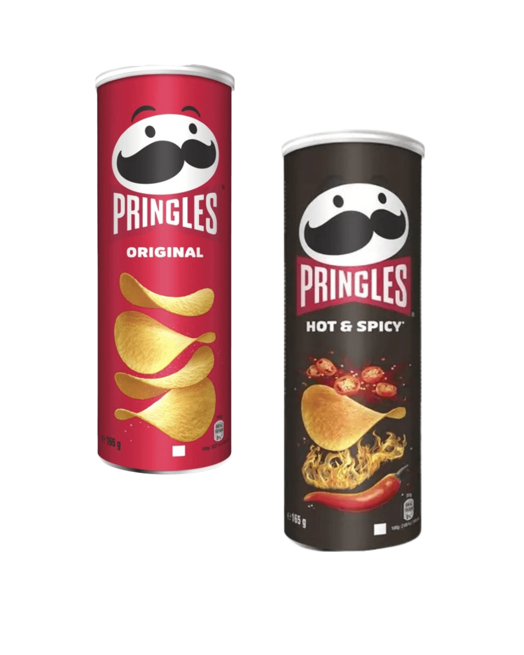 Pringles Čips Original, 165g+Pringles Čips, Ljut i začinjen, 165g