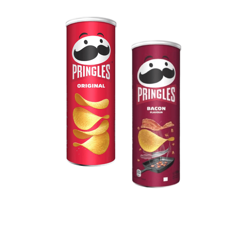 Pringles Čips Original, 165g+Pringles Čips, Slanina, 165g