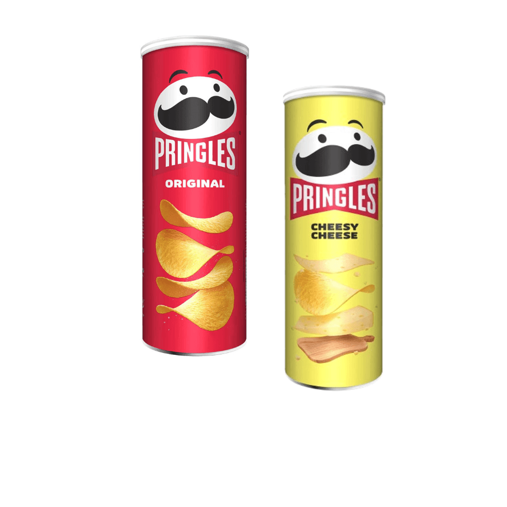 Pringles Čips Original, 165g+Pringles Čips, Ekstra sir, 165g