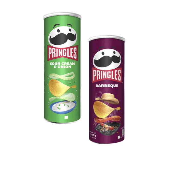 Pringles Čips Pavlaka i luk, 165g+Pringles Čips, Roštilj sos, 165g
