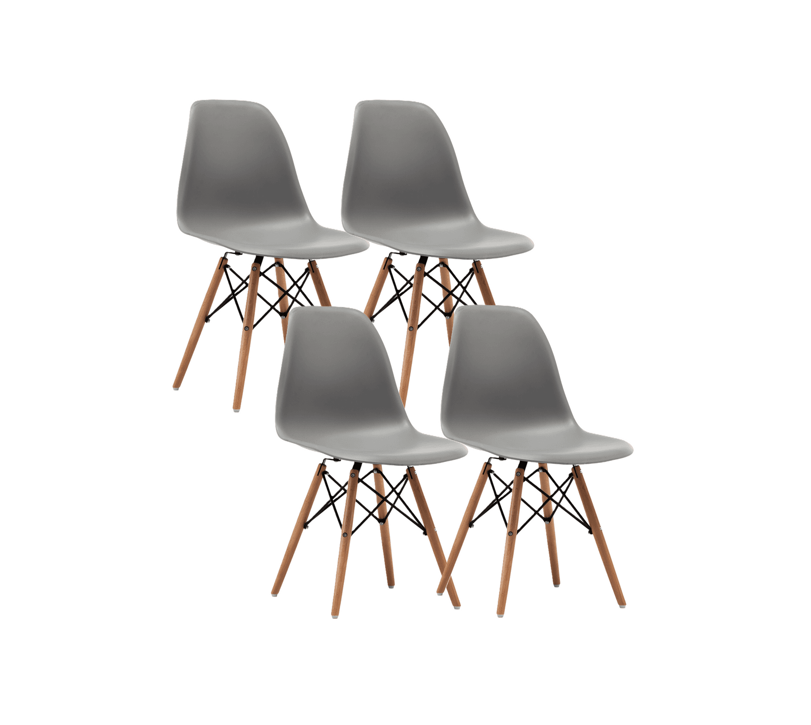 Sitonia Set trpezarijskih stolica Calypso, ABS Premium, 4 Komada, Sivi