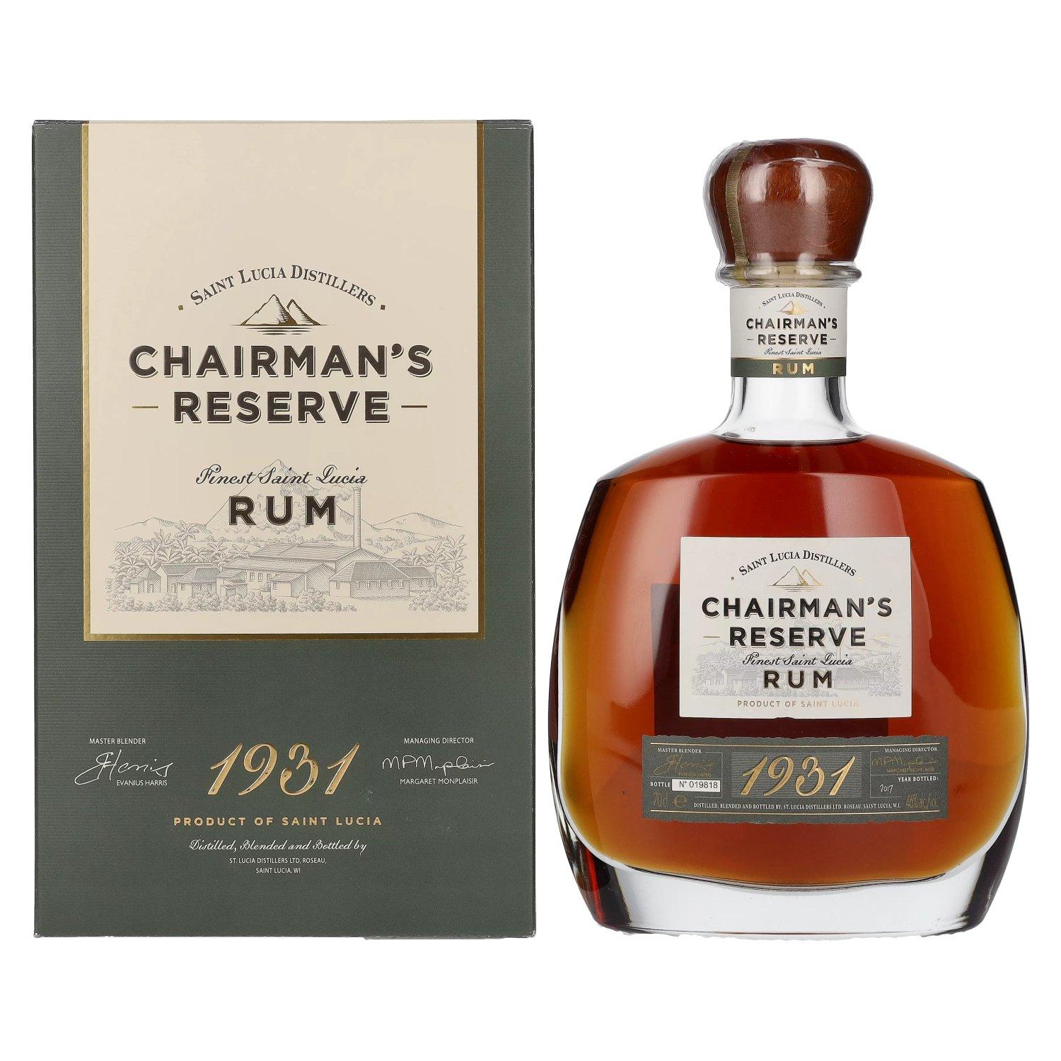 CHAIRMAN'S RESERVE Rum 1931 alk. 46%, 0.7 l