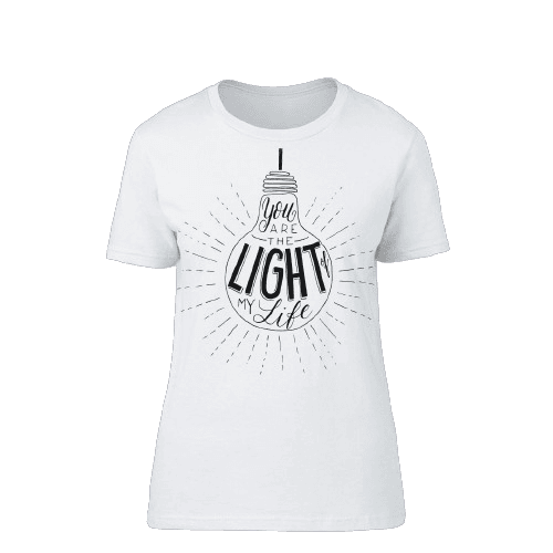 GILDAN PREMIUM Ženska majica SIJALICA 2, Bela