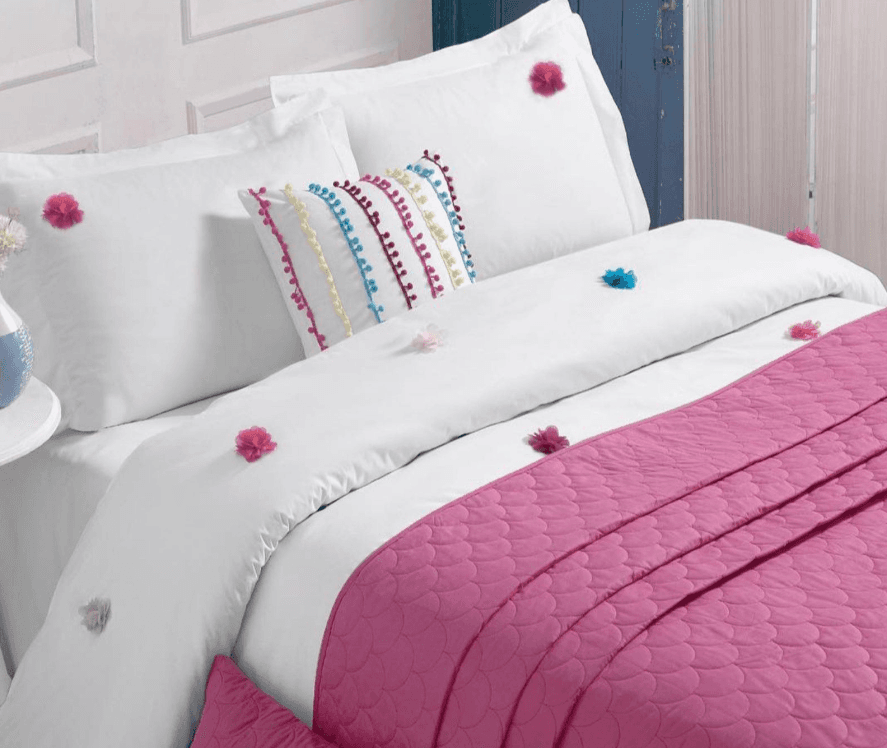 Posteljina za francuski ležaj Louca Patisca set box, Ciklama