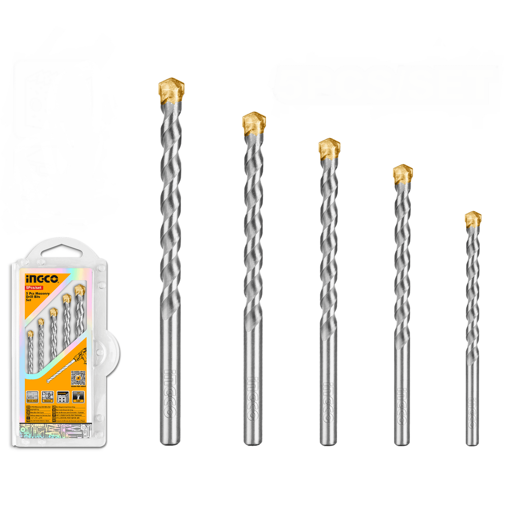 INGCO Set burgija za beton 5/1 AKDB3055