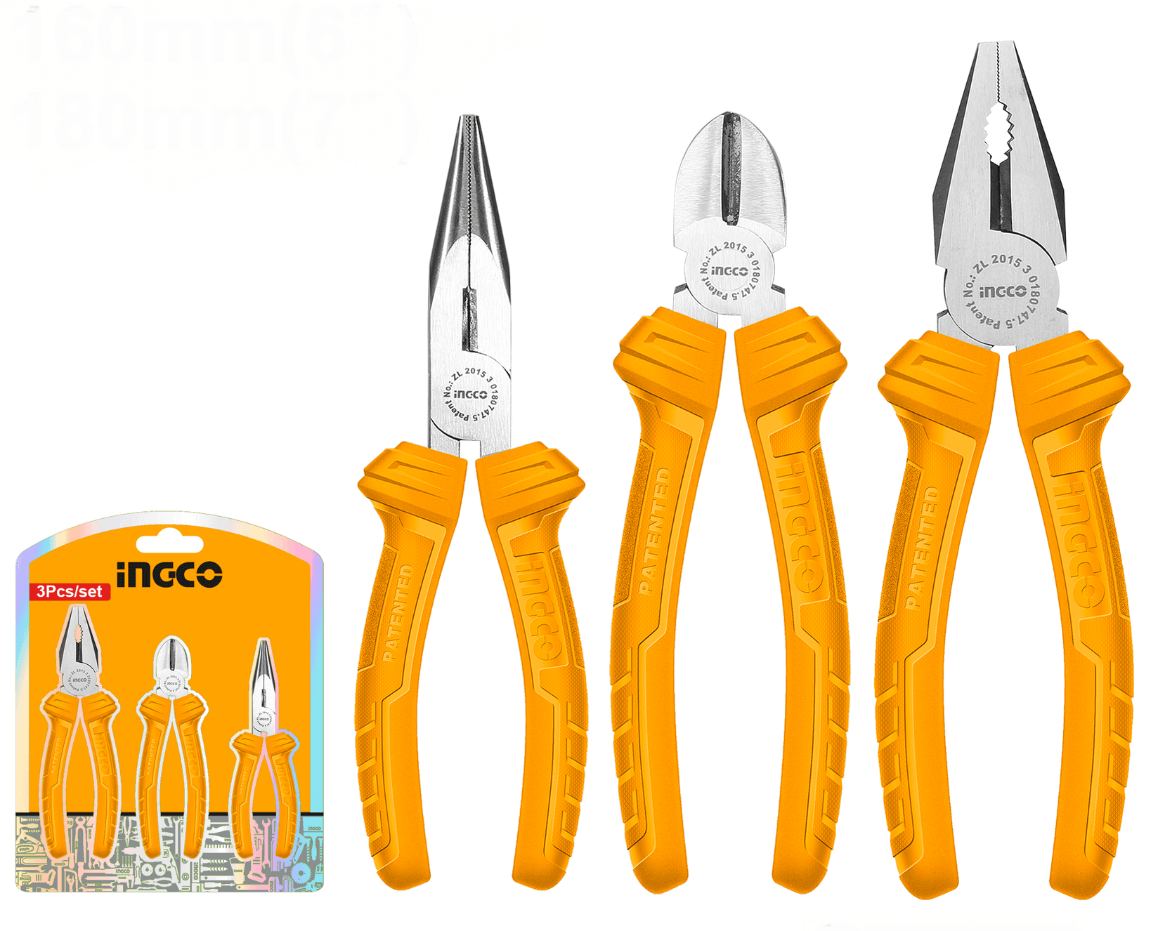 INGCO Set klešta 3/1 HKPS08311