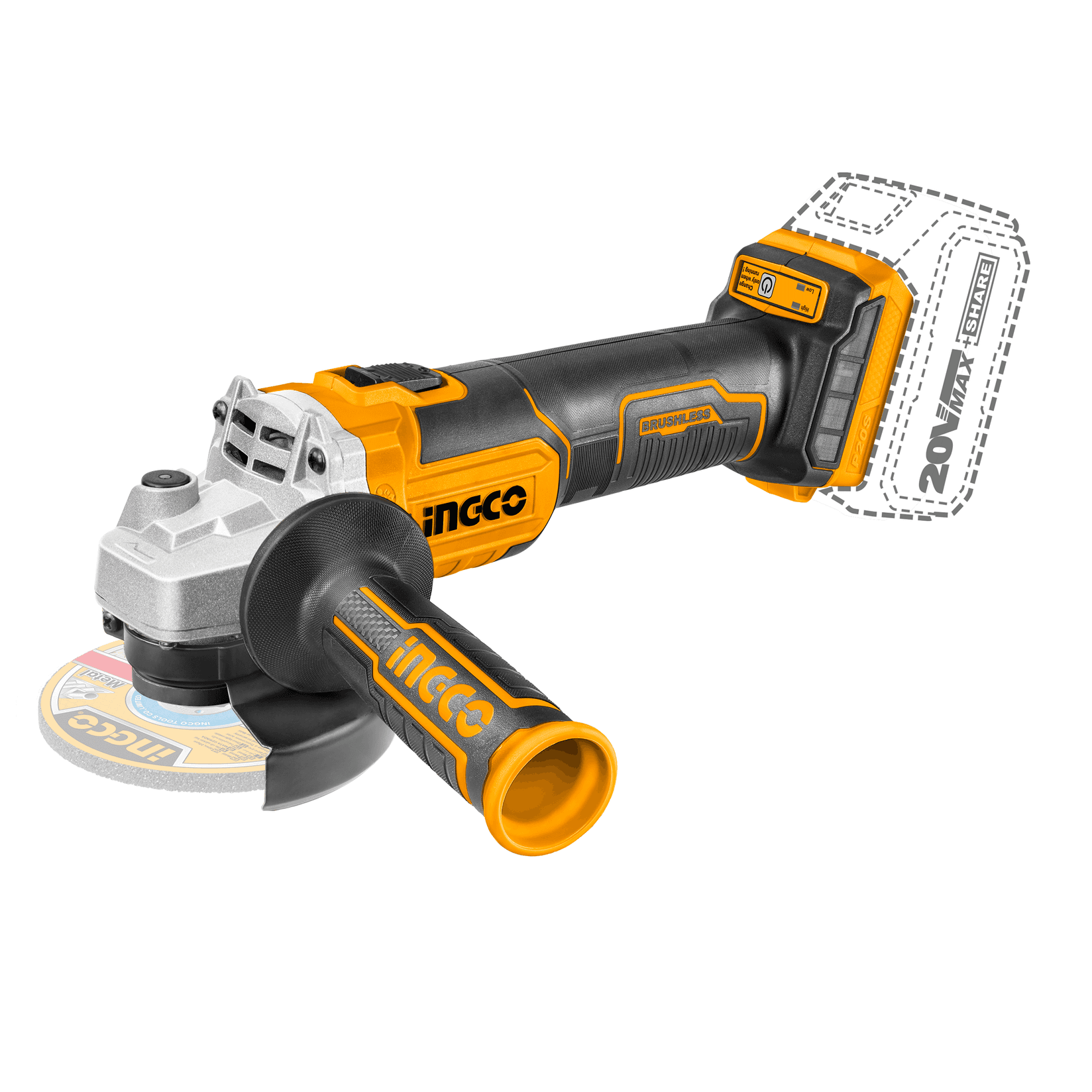 INGCO Lithium-jonska aku ugaona brusilica Industrial