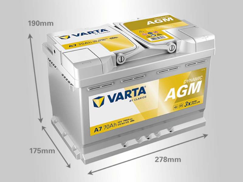 Varta Akumulator AGM Silver Dynamic, 12V, 70Ah