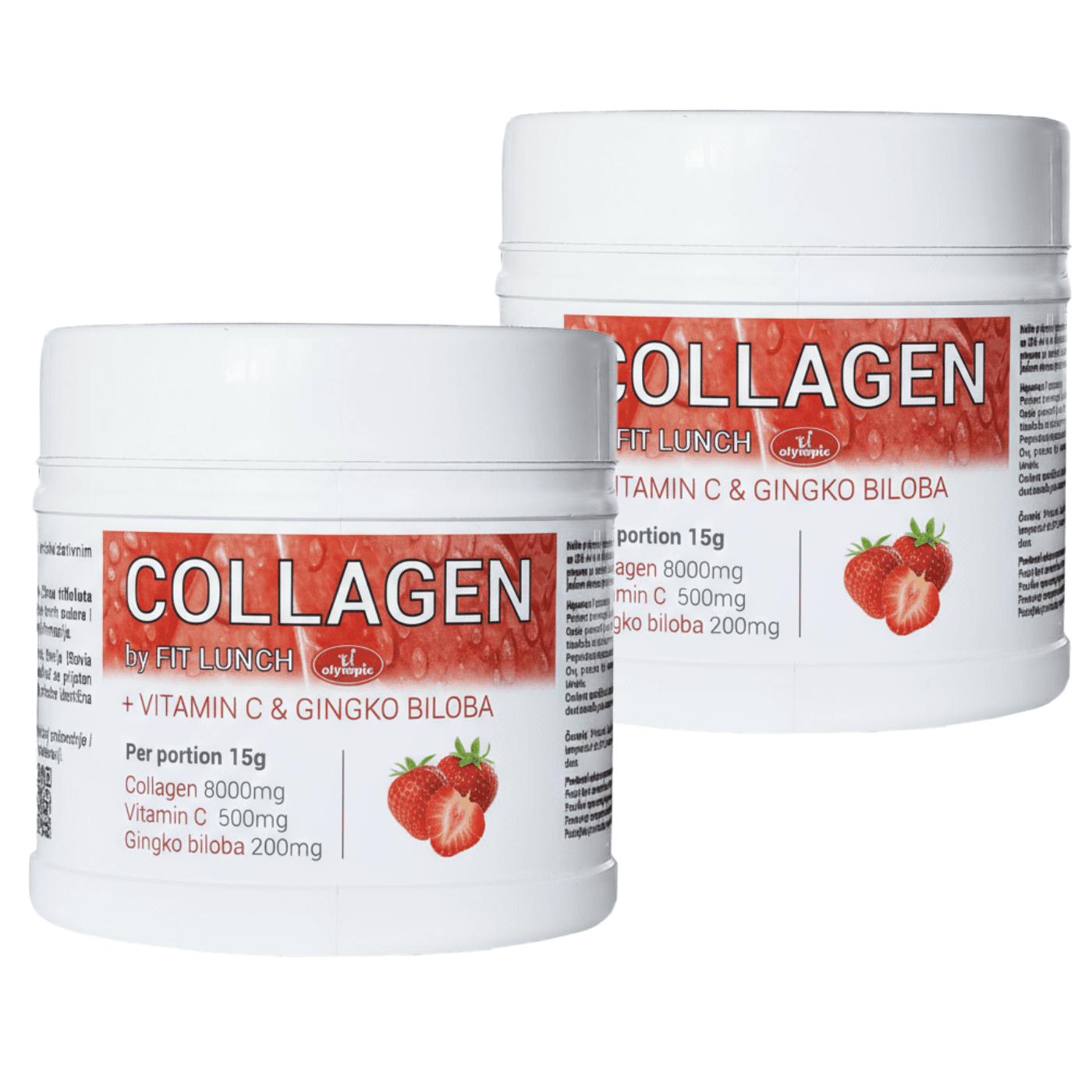 Olympic Kolagen + Vitamin C&Gingko Biloba, Ukus jagode, 450 g, 2 komada