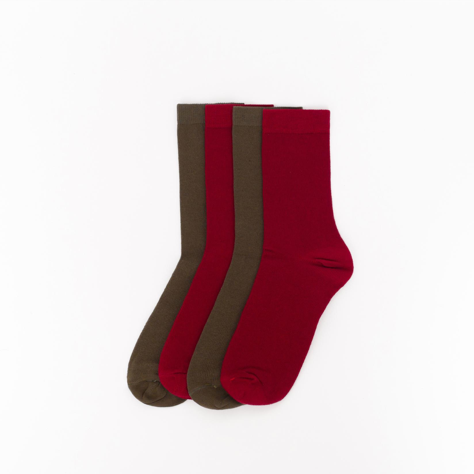 BOX SOCKS Čarape za dečake 4/1 crvene i braon