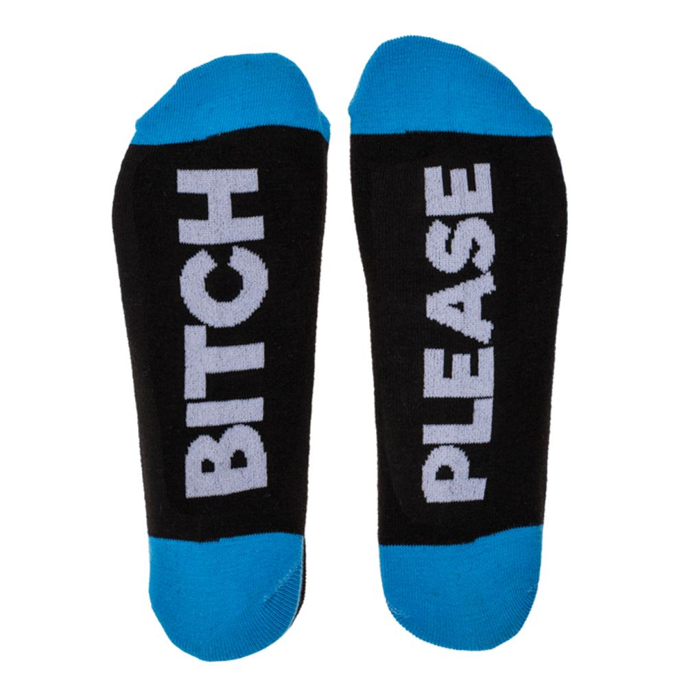 Čarape Bitch Please crno-plave