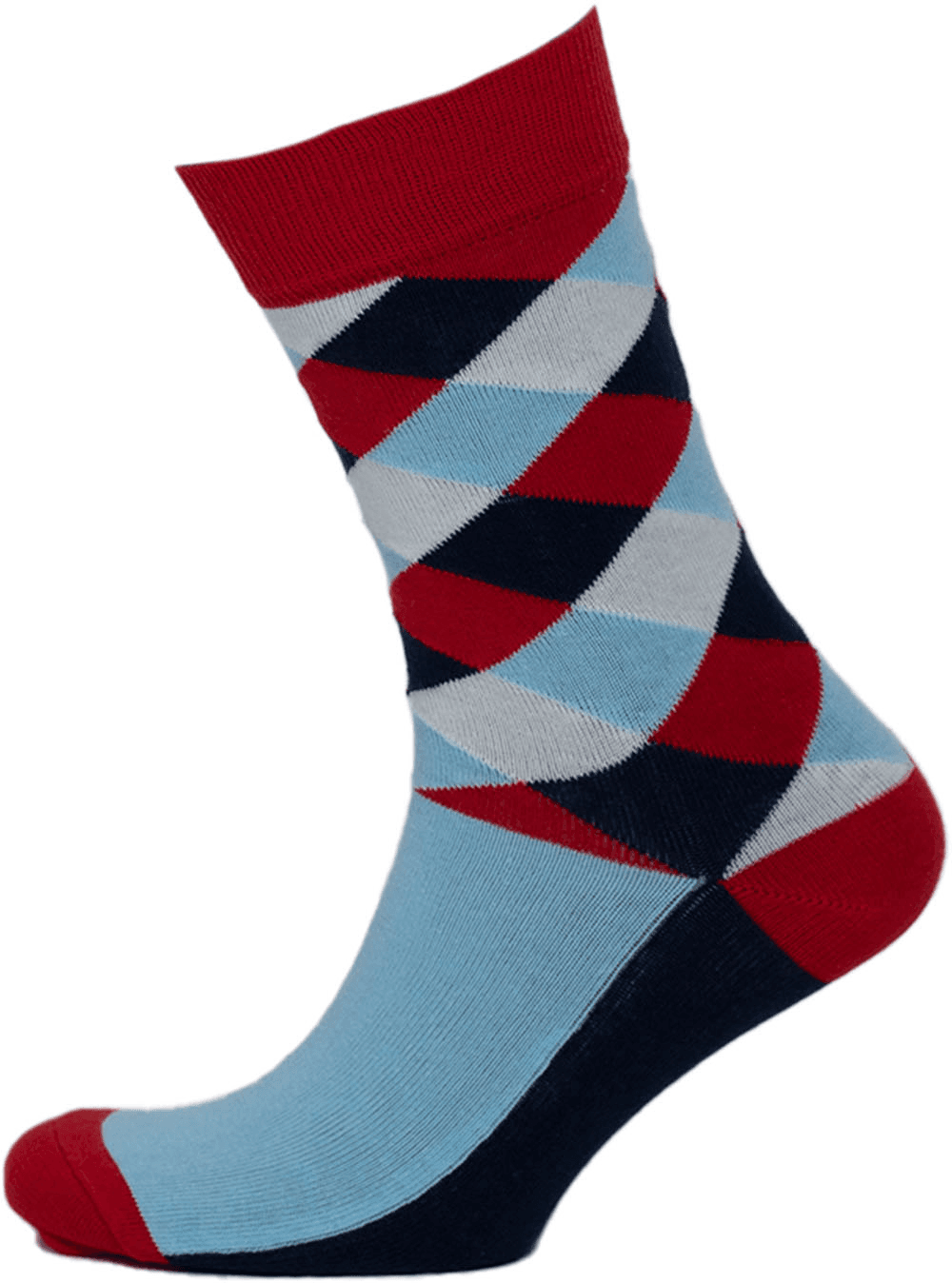 SF muške klasične čarape Happy Blue-Red