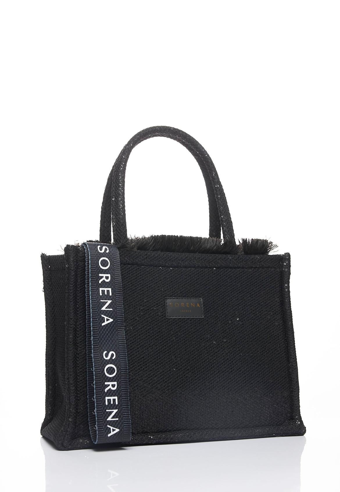 SORENA HANDMADE Ženska torba Adora medium tote, Crna