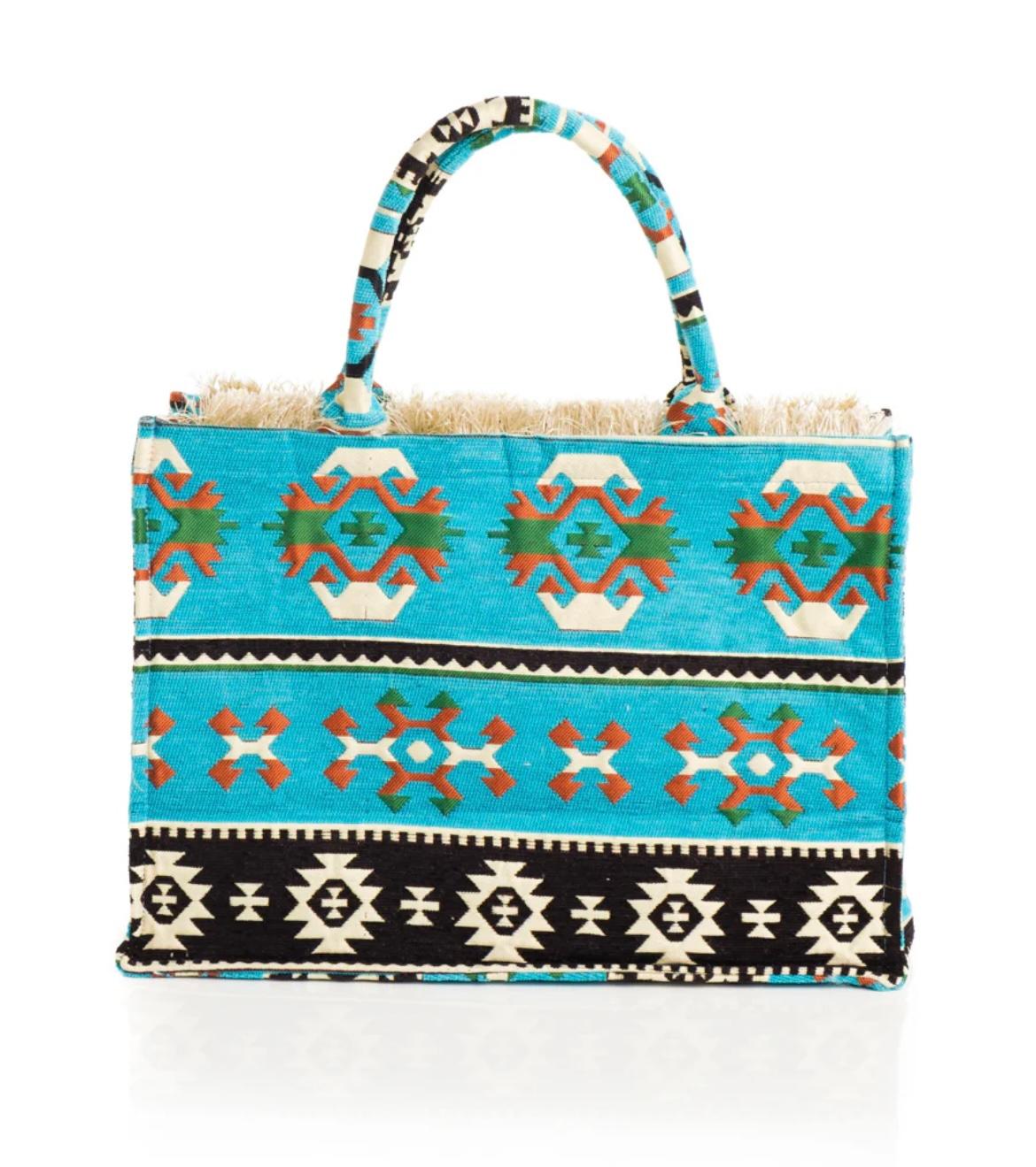 SORENA HANDMADE Ženska torba Knossos tote, Tirkizna