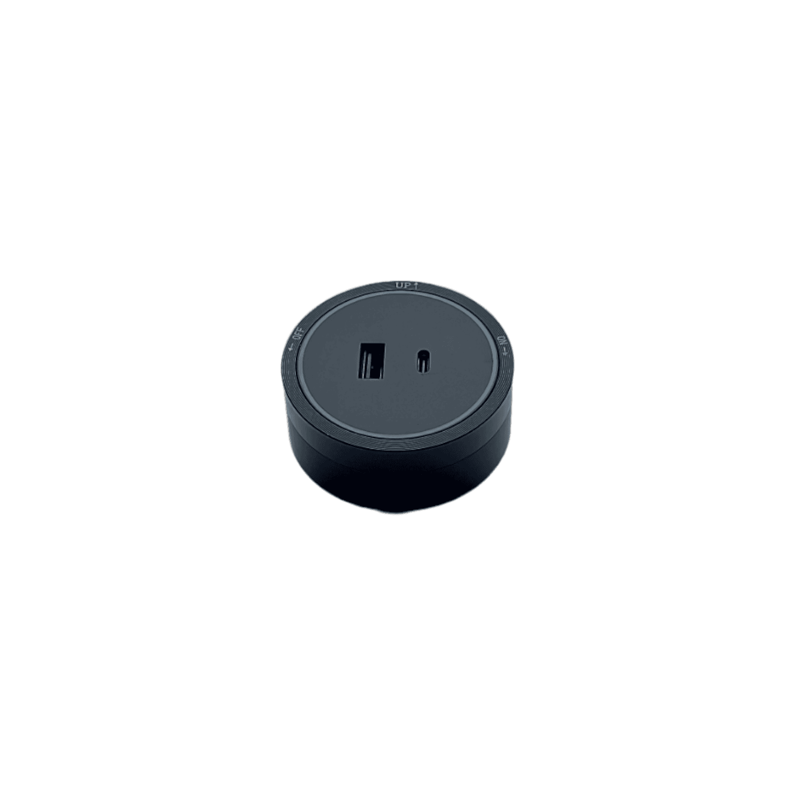 Souris USB A+C Fast Charger, LED ambijentalni prsten, Crna