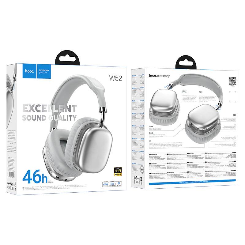 Hoco Bluetooth slušalice W52, Srebrne boje
