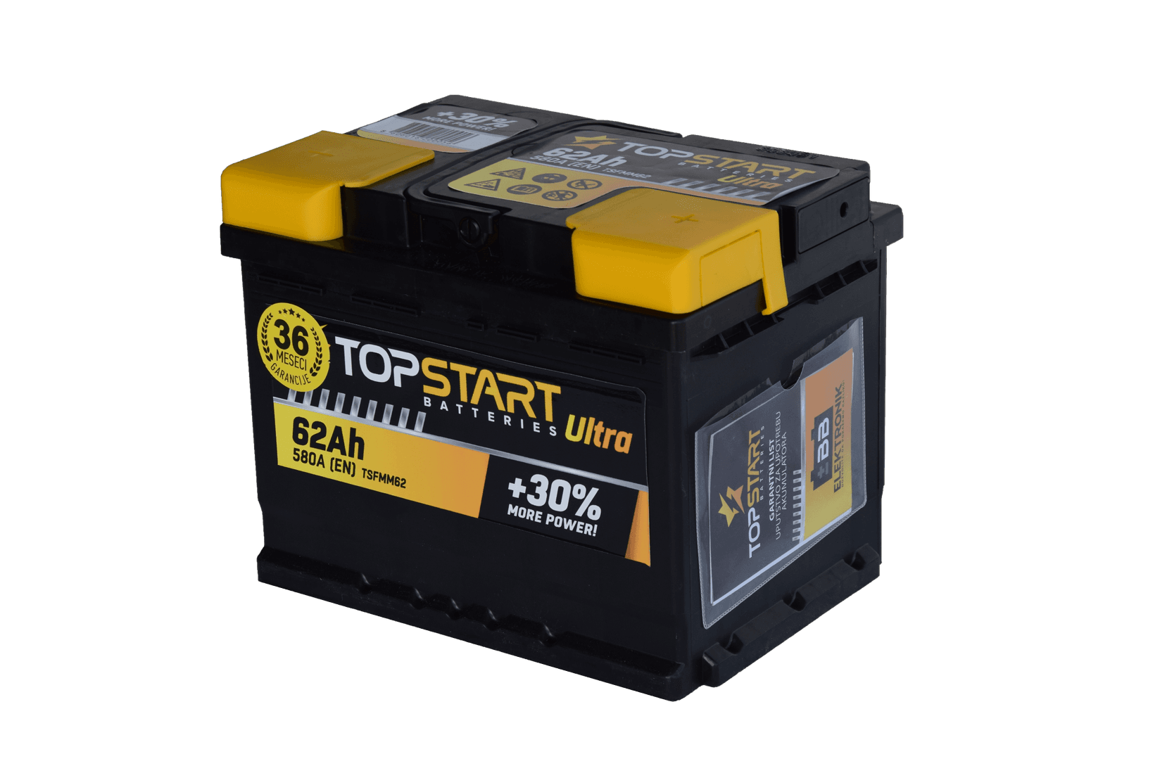 TOP START Akumulator 12V 62Ah 580A/En