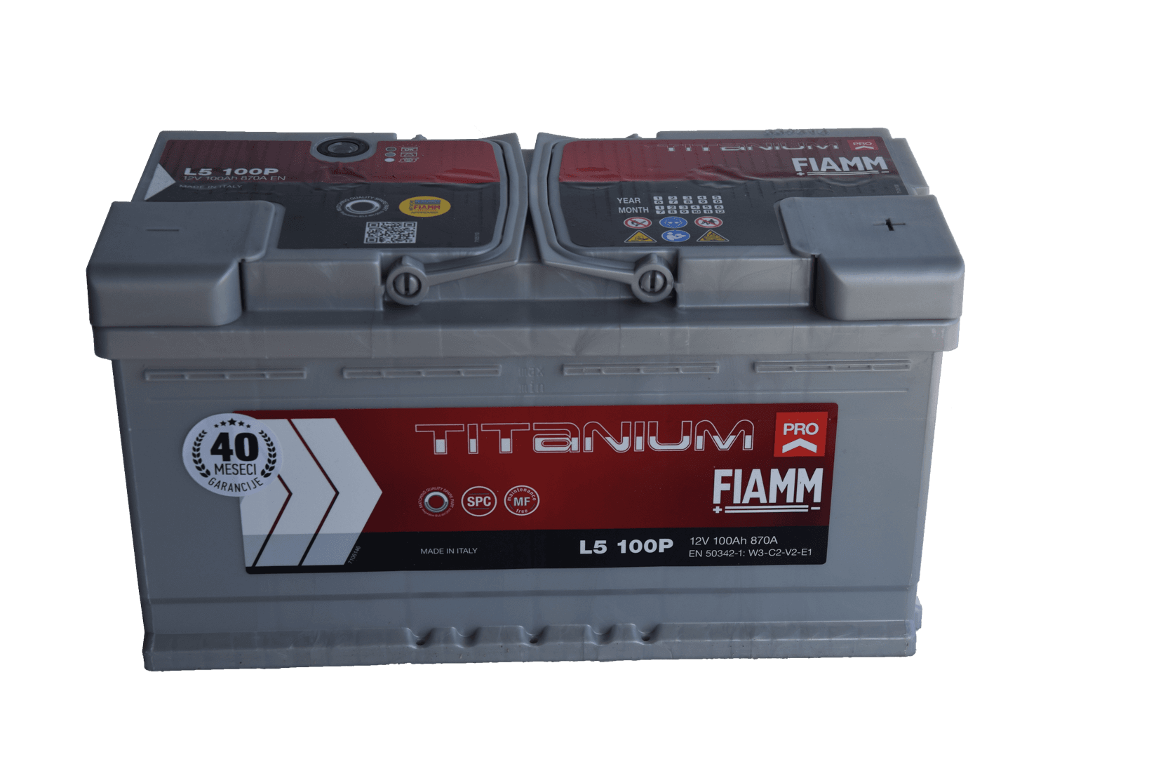 FIAMM TITANIUM PRO Akumulator 100Ah 870A/En