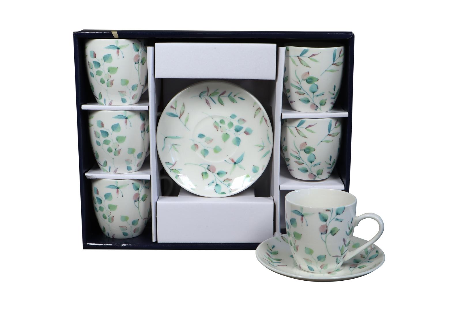 Sigma Set šolja za kafu, porcelan, 160ml 6/1 Zeč./List) YK160-GHJ-8959